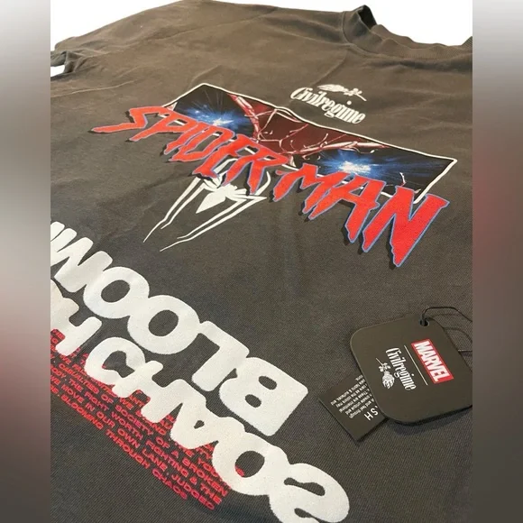 Civil Regime X Marvel Spider-Man Graphic Tee - Black - Picture 4 of 11
